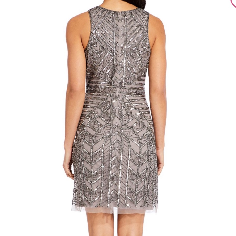 NWTs Adrianna Papell Beaded Sheath Dress - Picture 2 of 5